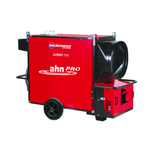 Generador de aire caliente Jumbo 110 Ahnpro en funcionamiento.